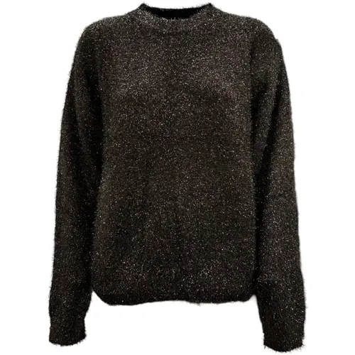 Glitzer Strickpullover Rundhalsausschnitt Langarm , Damen, Größe: M - Isabel Marant Étoile - Modalova