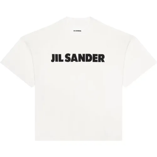 Heavy Cotton Logo T-Shirt , male, Sizes: XL, M, L, 2XL - Jil Sander - Modalova