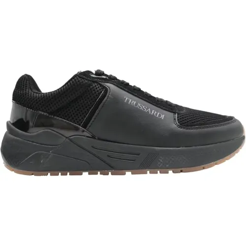Black Sneakers - SNK Notos , male, Sizes: 7 UK - Trussardi - Modalova