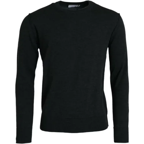 Dunkelgrauer Wollpullover - Dolce & Gabbana - Modalova