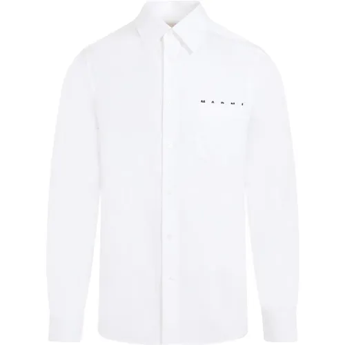 Lily Long Sleeve Shirt , male, Sizes: M, L - Marni - Modalova