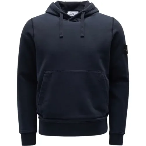 Gemütlicher Blauer Kapuzenpullover , Herren, Größe: XL - Stone Island - Modalova