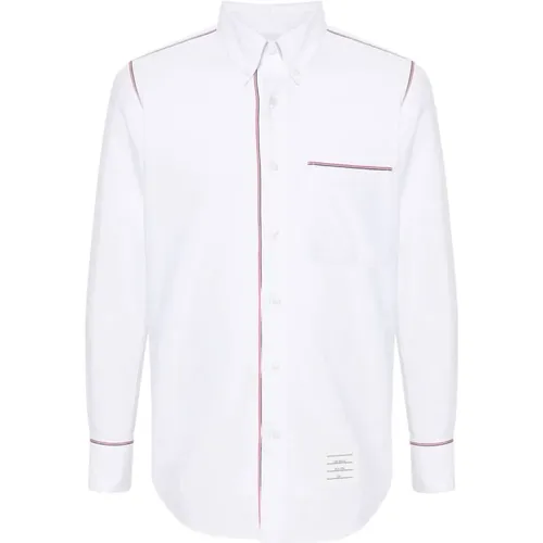 Oxford Shirt with Striped Edge , male, Sizes: M, L, 2XL - Thom Browne - Modalova