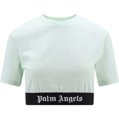 Cotton Crop Top , female, Sizes: M - Palm Angels - Modalova