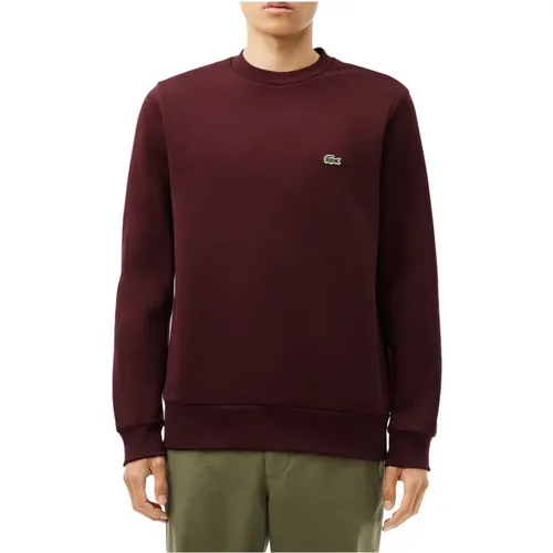 Bordeaux Bio-Baumwollpullover , Herren, Größe: S - Lacoste - Modalova