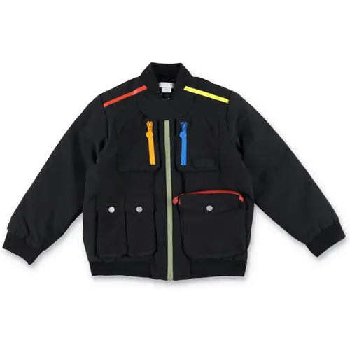 Schwarze Taschen-Bomberjacke Aw24 - Stella Mccartney - Modalova