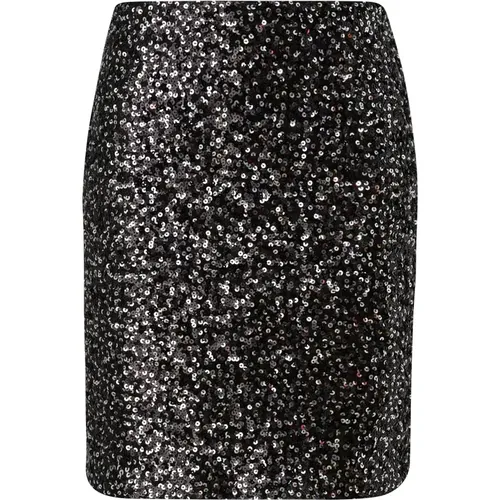 Short Sequin Mesh Skirt , female, Sizes: 2XL - s.Oliver - Modalova