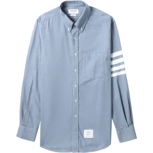 Clear Striped Shirt , male, Sizes: L, M - Thom Browne - Modalova