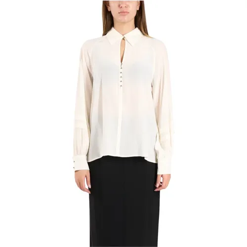 Silk Pomez Model Shirt , female, Sizes: S, M, L - Max Mara Studio - Modalova