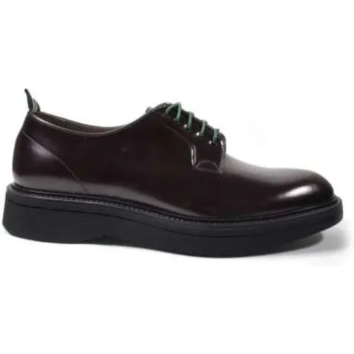 Italian Leather Derby Shoes for Men , male, Sizes: 8 UK, 10 UK - Green George - Modalova