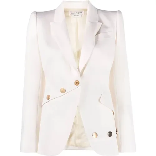 Erhöhen Sie Ihre Garderobe mit diesem atemberaubenden weißen Blazer - alexander mcqueen - Modalova