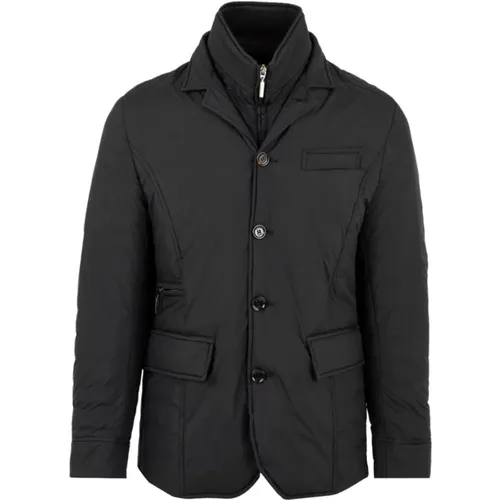 Zipper Front Coats , male, Sizes: L, 3XL - Moorer - Modalova