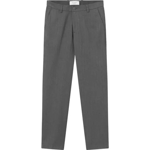 Light Grey Herringbone Suit Pants , male, Sizes: W31, W34, W30, W28, W29 - Les Deux - Modalova