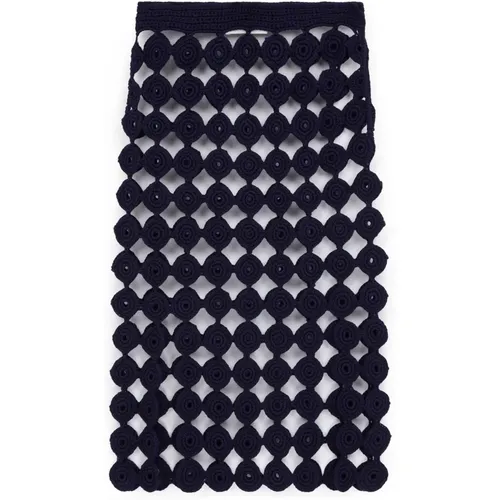 Navy Knit Skirt , female, Sizes: S, M - Wales Bonner - Modalova