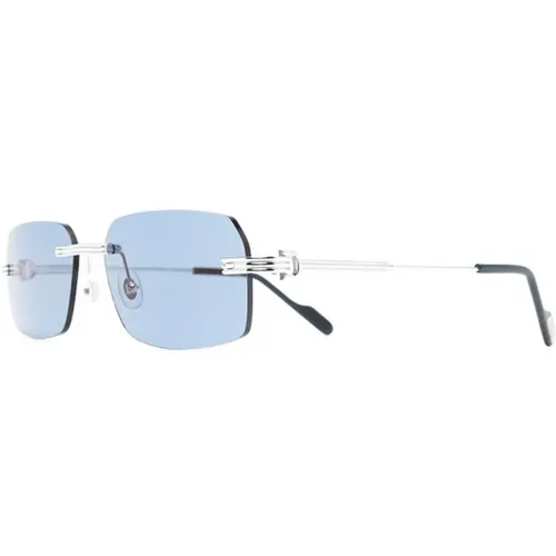 Silberne Sonnenbrille, Alltagsstil,CT0271S 002 Sunglasses,Stylische Sonnenbrille Ct0271S,Ct0271S 001 Sunglasses,CT0271S 004 Sunglasses - Cartier - Modalova