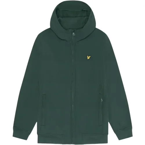 Grüne Fleece Softshell Jacke , Herren, Größe: M - Lyle & Scott - Modalova