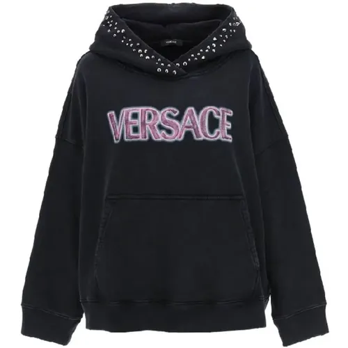 Baumwoll-Logo-Sweatshirt Versace - Versace - Modalova
