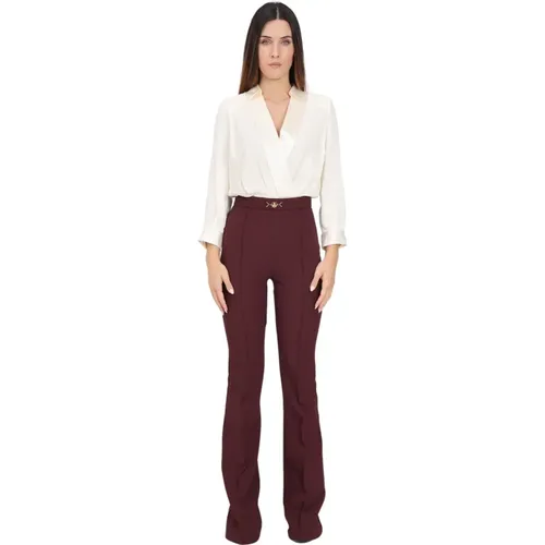 Bordeaux Elegant Jumpsuit Autumn Winter , female, Sizes: L, XS, XL, 2XL, S, M - Elisabetta Franchi - Modalova