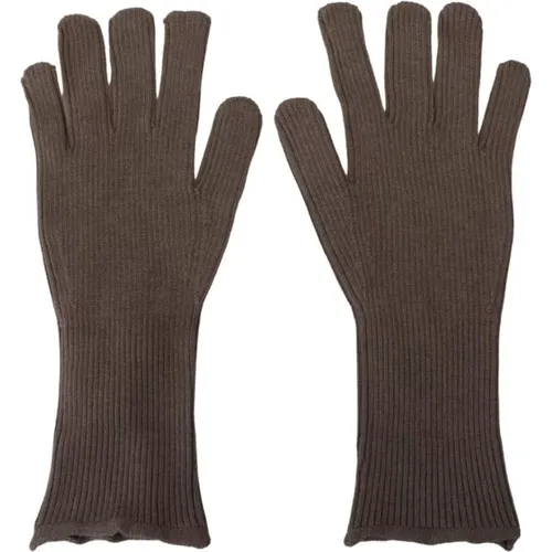 Gloves , Herren, Größe: 9 IN - Dolce & Gabbana - Modalova