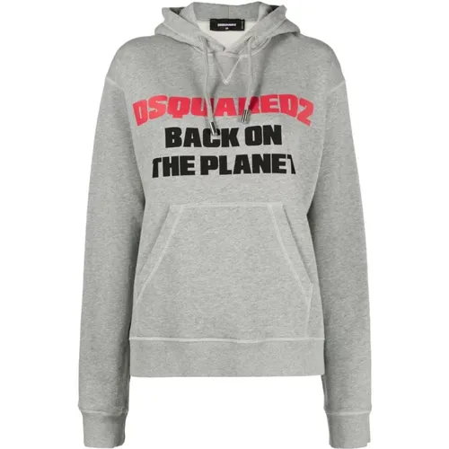 Oversized Fit Sweatshirt in Grey , female, Sizes: S, M, XS, L - Dsquared2 - Modalova