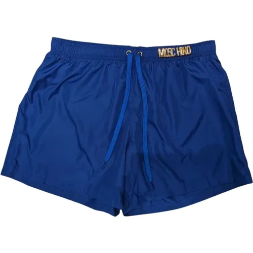 Metallic Logo Swimwear Shorts , male, Sizes: L, 2XL - Moschino - Modalova
