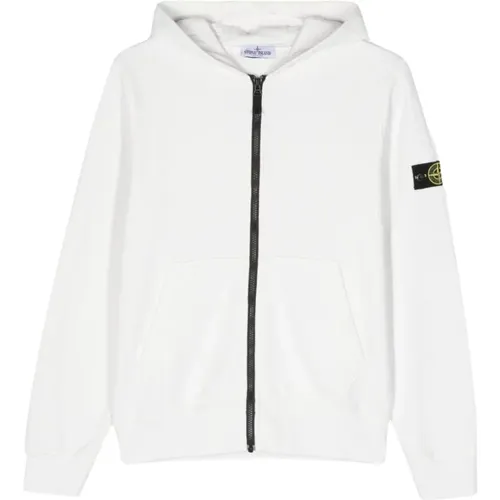 Grauer Pullover mit Kapuze und Taschen - Stone Island - Modalova