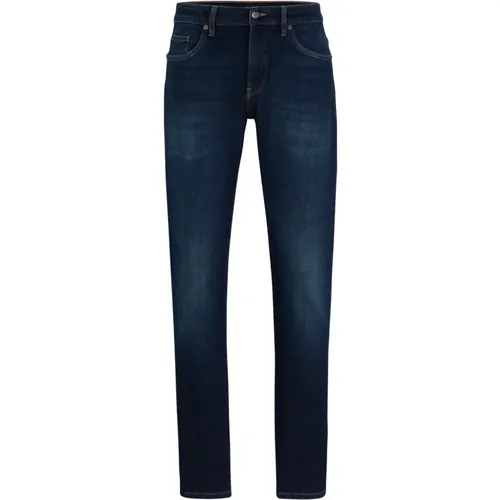 Luxus Blaue Denim Straight Leg Jeans , Herren, Größe: W29 - Hugo Boss - Modalova