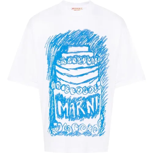 Kuchenmuster Jersey T-Shirt Marni - Marni - Modalova