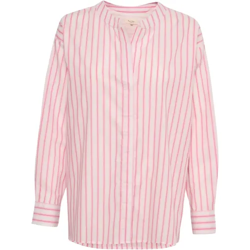 Morning Glory Stripe Shirt Blouse , female, Sizes: 2XL, M - Part Two - Modalova