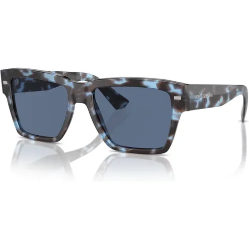 Stilvolle Blaue Sonnenbrille für Männer , Herren, Größe: 55 MM - Dolce & Gabbana - Modalova