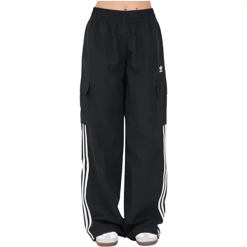 Schwarze Cargo Hose für Frauen , Damen, Größe: M - adidas Originals - Modalova