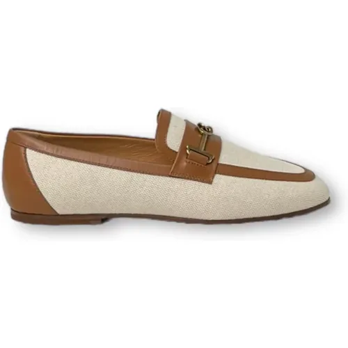 Leather Loafers with T-Ring Fabric , female, Sizes: 4 UK, 3 UK, 5 1/2 UK - TOD'S - Modalova