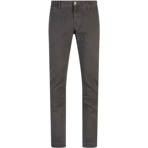 Slim Fit Grey Trousers , male, Sizes: W33, W34, W35, W38 - Jacob Cohën - Modalova