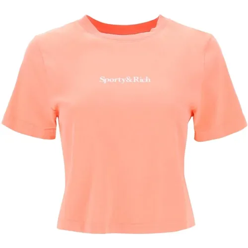 Sweatshirt T-Shirt Kombination , Damen, Größe: XS - Sporty & Rich - Modalova
