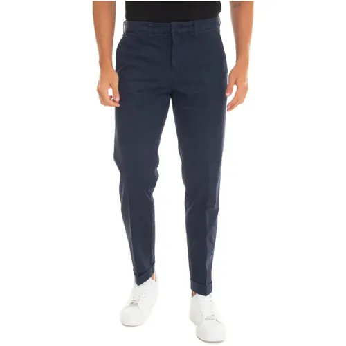 Slim Fit Chino mit Aufrollsaum , Herren, Größe: W36 - Fay - Modalova