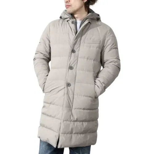 Coats Dove Grey , male, Sizes: L - Herno - Modalova
