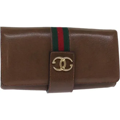 Pre-owned Leather clutches , female, Sizes: ONE SIZE - Gucci Vintage - Modalova