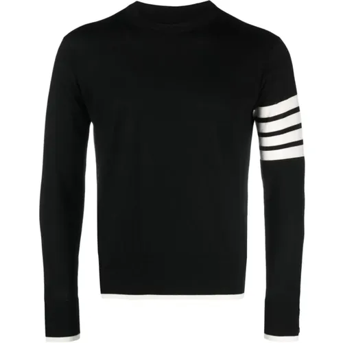 Sweater with 4 Stripe Detail , male, Sizes: L, S, M - Thom Browne - Modalova