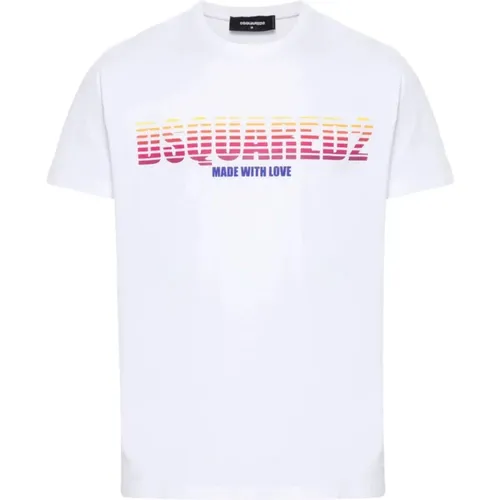 Weiße T-Shirts & Polos für Männer , Herren, Größe: XL - Dsquared2 - Modalova