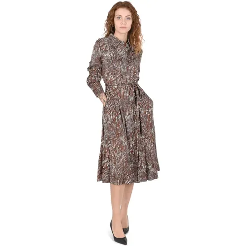 Viscose Dress with Elastane Detail , female, Sizes: M, S - Hugo Boss - Modalova