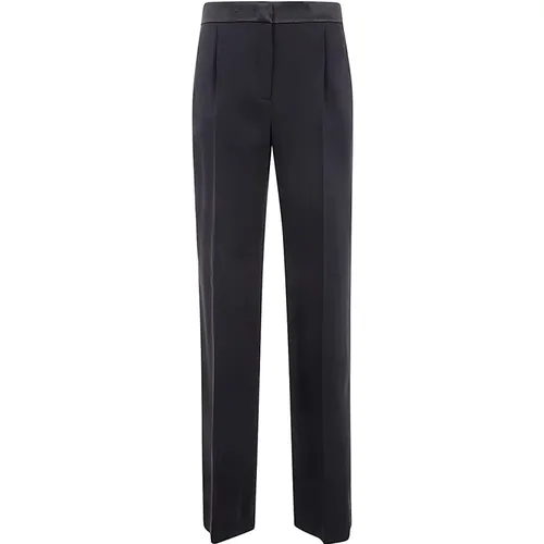 Schwarze Viskose Stretch Hose - alberta ferretti - Modalova