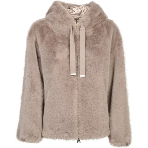 Faux Fur Bomber Jacket , female, Sizes: M, XL, XS, S, L - Herno - Modalova