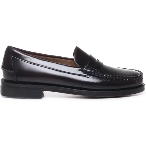 Burgund Leder Slip-On Flache Schuhe , Herren, Größe: 41 1/2 EU - Sebago - Modalova