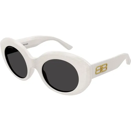 Grey Sunglasses , female, Sizes: 52 MM - Balenciaga - Modalova