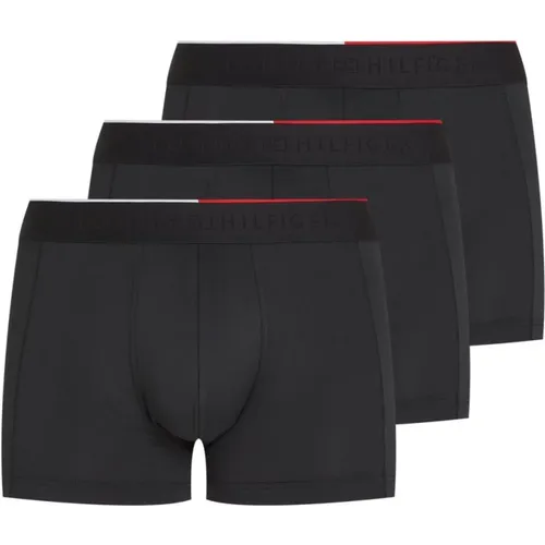 Microfaser Boxershorts - Dehnbar, Schwarz , Herren, Größe: M - Tommy Hilfiger - Modalova