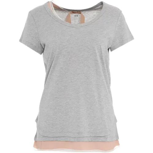 Grey T-Shirts Polos for Women , female, Sizes: XL - N21 - Modalova