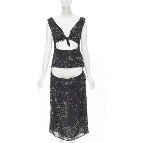 Pre-owned Stoff dresses - Yohji Yamamoto Pre-owned - Modalova