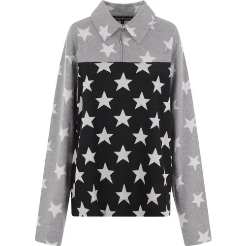 Star Motif Oversized Zip Sweater , female, Sizes: S, M - Reward If Found - Modalova