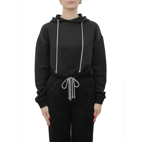 Schwarzes Hoodie-Set Frau Synthetisch , Damen, Größe: L - Richmond - Modalova