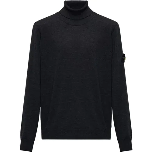 Dunkelgrauer Rollkragenpullover - Stone Island - Modalova